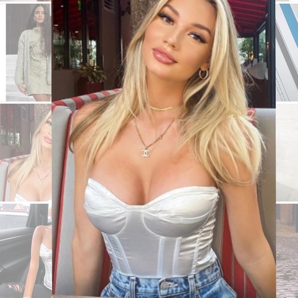 White Satin Corset - Picture 2 of 8